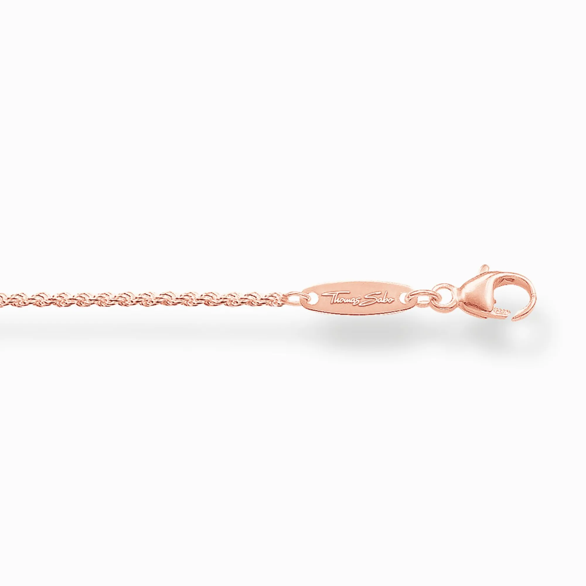 Women THOMAS SABO Necklaces|18-Carat Rose Gold Plating - 925 Silver-Cord chain Thickness 1.10 mm (0.04 Inch)