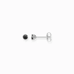 Women THOMAS SABO Ear Studs-Ear studs black stone
