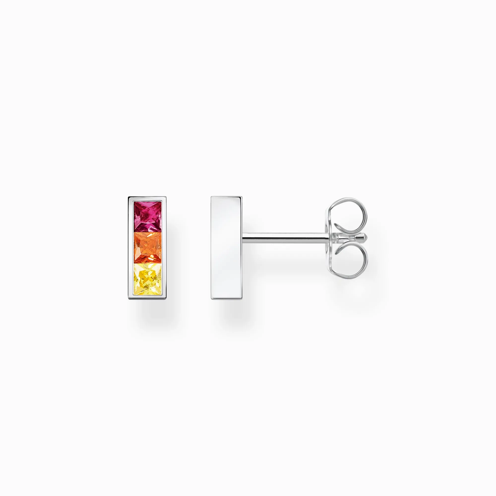 Women THOMAS SABO Ear Studs-Ear studs colourful stones silver