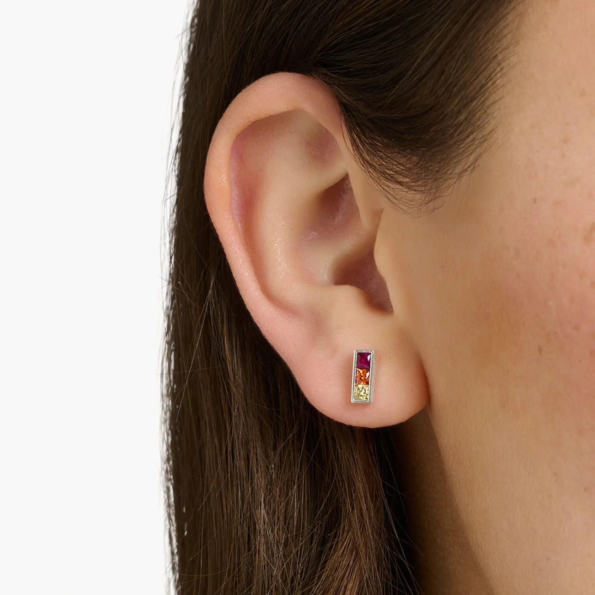 Women THOMAS SABO Ear Studs-Ear studs colourful stones silver