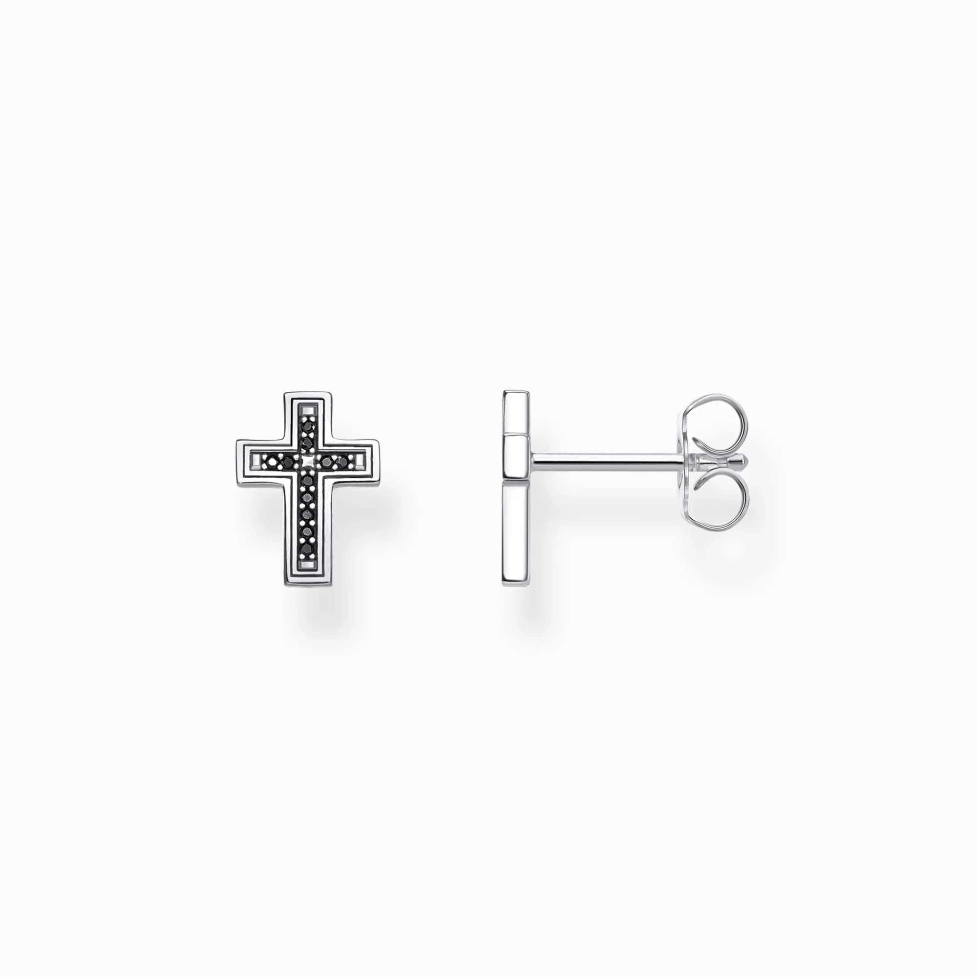 Women THOMAS SABO Ear Studs|Ear Studs & Hoops-Ear studs cross black