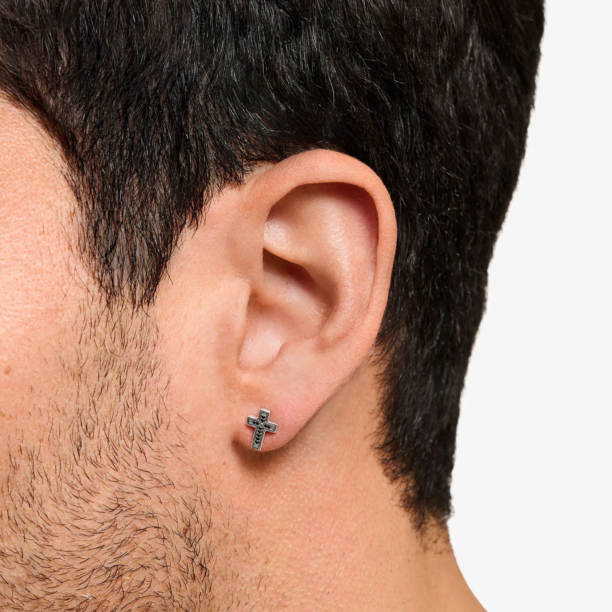 Women THOMAS SABO Ear Studs|Ear Studs & Hoops-Ear studs cross black