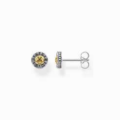 Women THOMAS SABO Ear Studs|Ear Studs & Hoops-Ear studs cross black stones gold