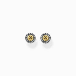 Women THOMAS SABO Ear Studs|Ear Studs & Hoops-Ear studs cross black stones gold
