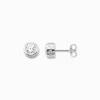 Women THOMAS SABO Ear Studs-Ear studs large white stone