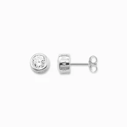 Women THOMAS SABO Ear Studs-Ear studs large white stone
