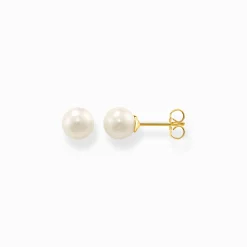 Women THOMAS SABO Earrings|Ear Studs-Ear studs pearl gold