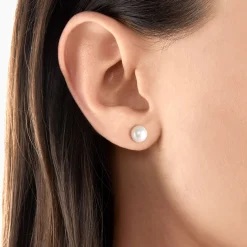 Women THOMAS SABO Earrings|Ear Studs-Ear studs pearl gold