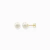 Women THOMAS SABO Earrings|Ear Studs-Ear studs pearl gold