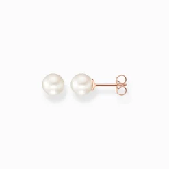 Women THOMAS SABO Ear Studs-Ear studs pearl rose gold