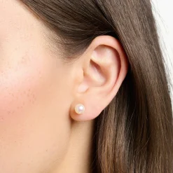 Women THOMAS SABO Ear Studs-Ear studs pearl rose gold
