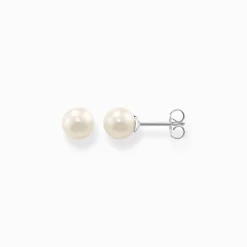 Women THOMAS SABO Earrings|Ear Studs-Ear studs pearl silver