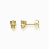 Women THOMAS SABO Ear Studs|Ear Studs & Hoops-Ear studs skull king gold