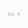 Women THOMAS SABO Ear Studs-Ear studs white stone