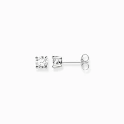 Women THOMAS SABO Ear Studs-Ear studs white stone