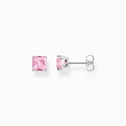 Women THOMAS SABO Ear Studs-Ear studs with pink stone silver
