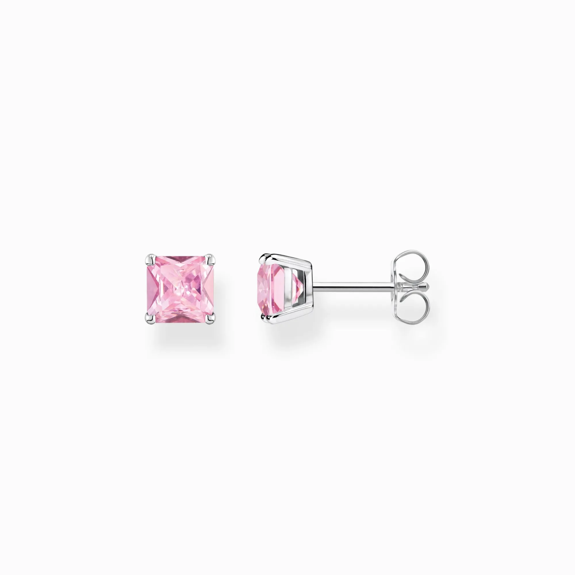 Women THOMAS SABO Ear Studs-Ear studs with pink stone silver