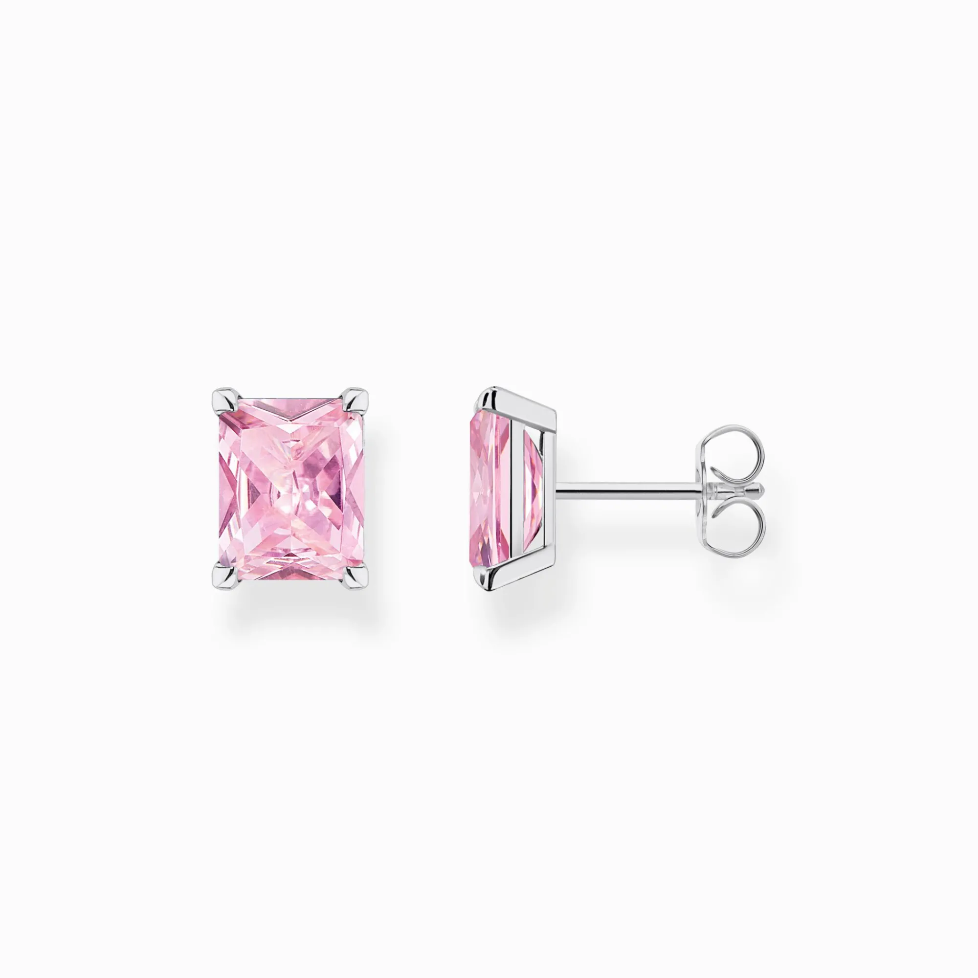 Women THOMAS SABO Ear Studs-Ear studs with pink stone silver