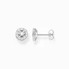 Women THOMAS SABO Ear Studs-Ear studs with white stones silver