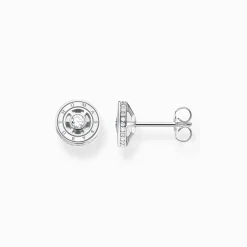 Women THOMAS SABO Ear Studs-Ear studs with white stones silver