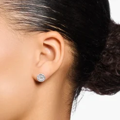Women THOMAS SABO Ear Studs-Ear studs with white stones silver
