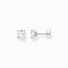 Women THOMAS SABO Ear Studs-Ear studs with white stone silver