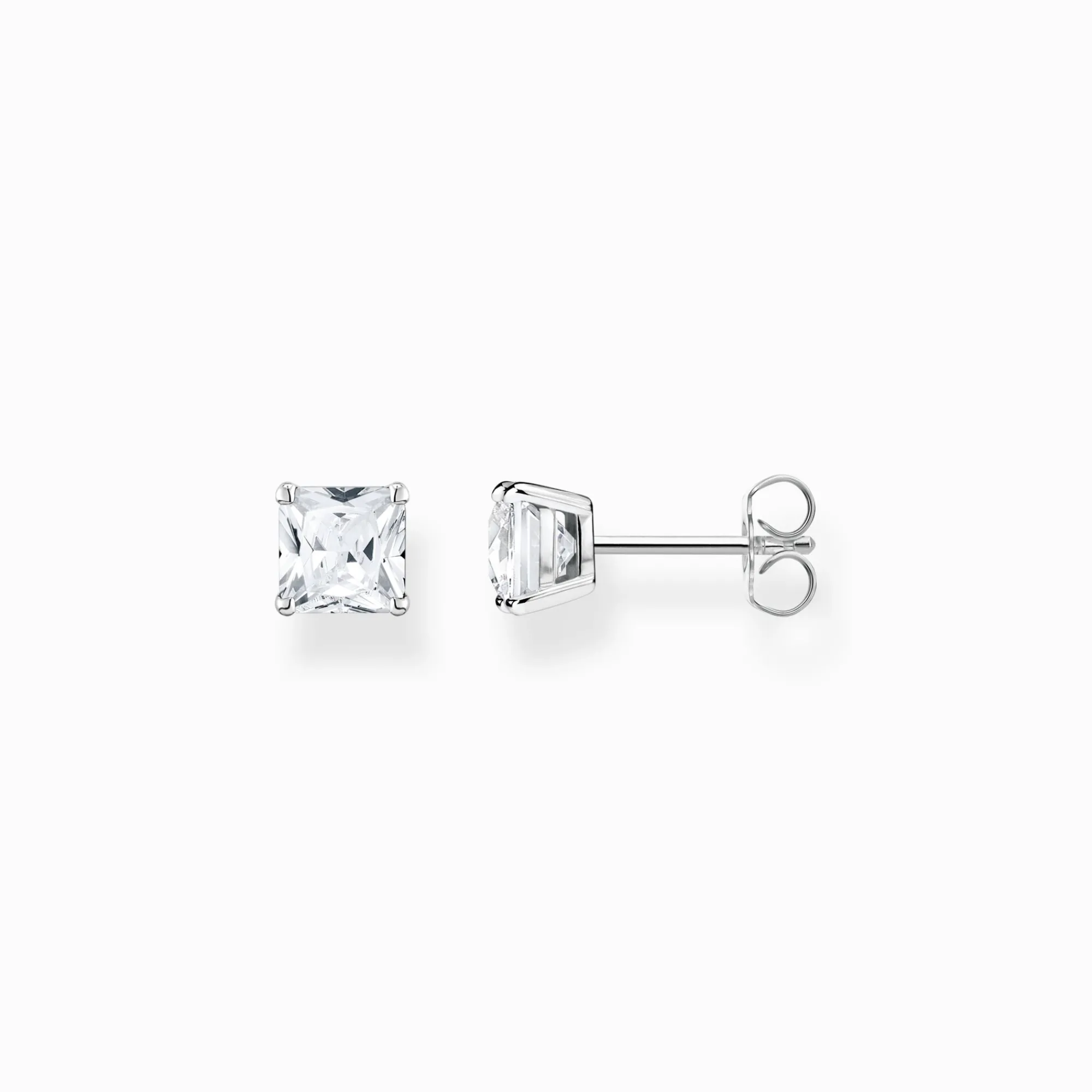 Women THOMAS SABO Ear Studs-Ear studs with white stone silver