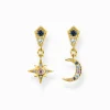 Women THOMAS SABO Earrings-Earrings Royalty star & Moon gold