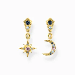 Women THOMAS SABO Earrings-Earrings Royalty star & Moon gold