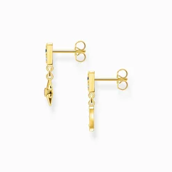 Women THOMAS SABO Earrings-Earrings Royalty star & Moon gold