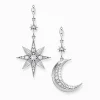 Women THOMAS SABO Earrings-Earrings royalty star and moon