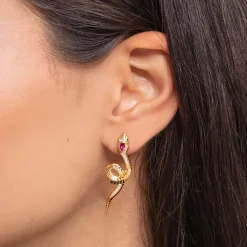 Women THOMAS SABO Earrings-Earrings snake gold