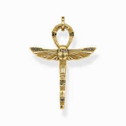 Women THOMAS SABO Pendants|Pendants-Gold plated pendant in shape of ankh symbol