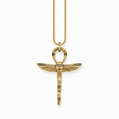 Women THOMAS SABO Pendants|Pendants-Gold plated pendant in shape of ankh symbol