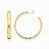 Women THOMAS SABO Hoop Earrings-Gold-plated big chunky hoop earrings