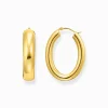 Women THOMAS SABO Hoop Earrings-Gold-plated big chunky hoop earrings