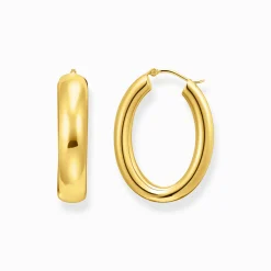 Women THOMAS SABO Hoop Earrings-Gold-plated big chunky hoop earrings