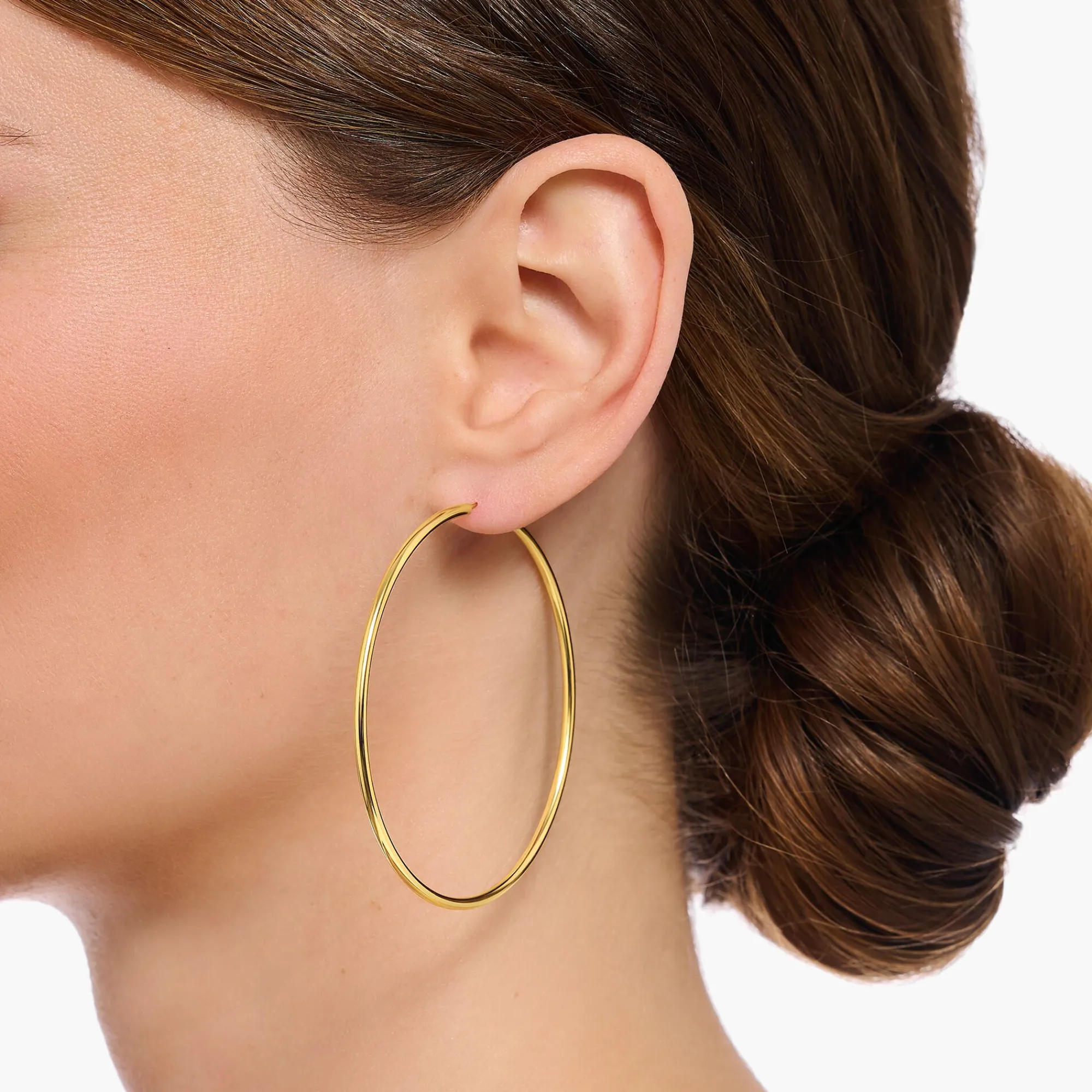 Women THOMAS SABO Hoop Earrings-Gold-plated big hoop earrings