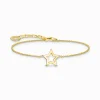 Women THOMAS SABO Bracelets|18-Carat Gold-Plating - 925 Silver-Gold-plated bracelet with star pendant