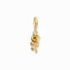 Women THOMAS SABO Charms|Charms-Gold-plated charm pendant in rose design