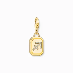 Women THOMAS SABO Charms|Charms-Gold-plated charm pendant zodiac sign Sagittarius with zirconia