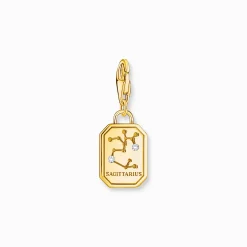 Women THOMAS SABO Charms|Charms-Gold-plated charm pendant zodiac sign Sagittarius with zirconia