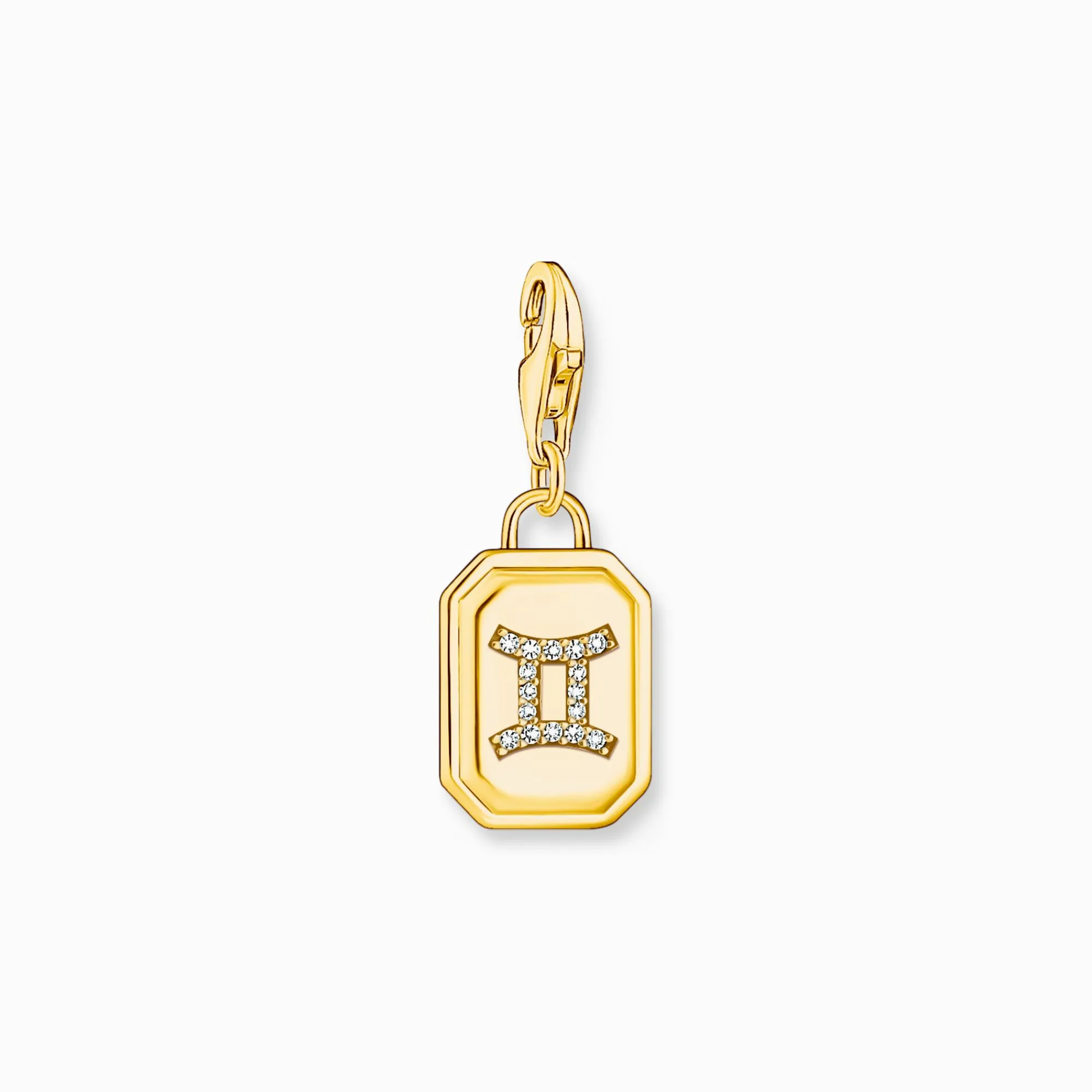 Women THOMAS SABO Charms|Charms-Gold-plated charm pendant zodiac sign Gemini with zirconia