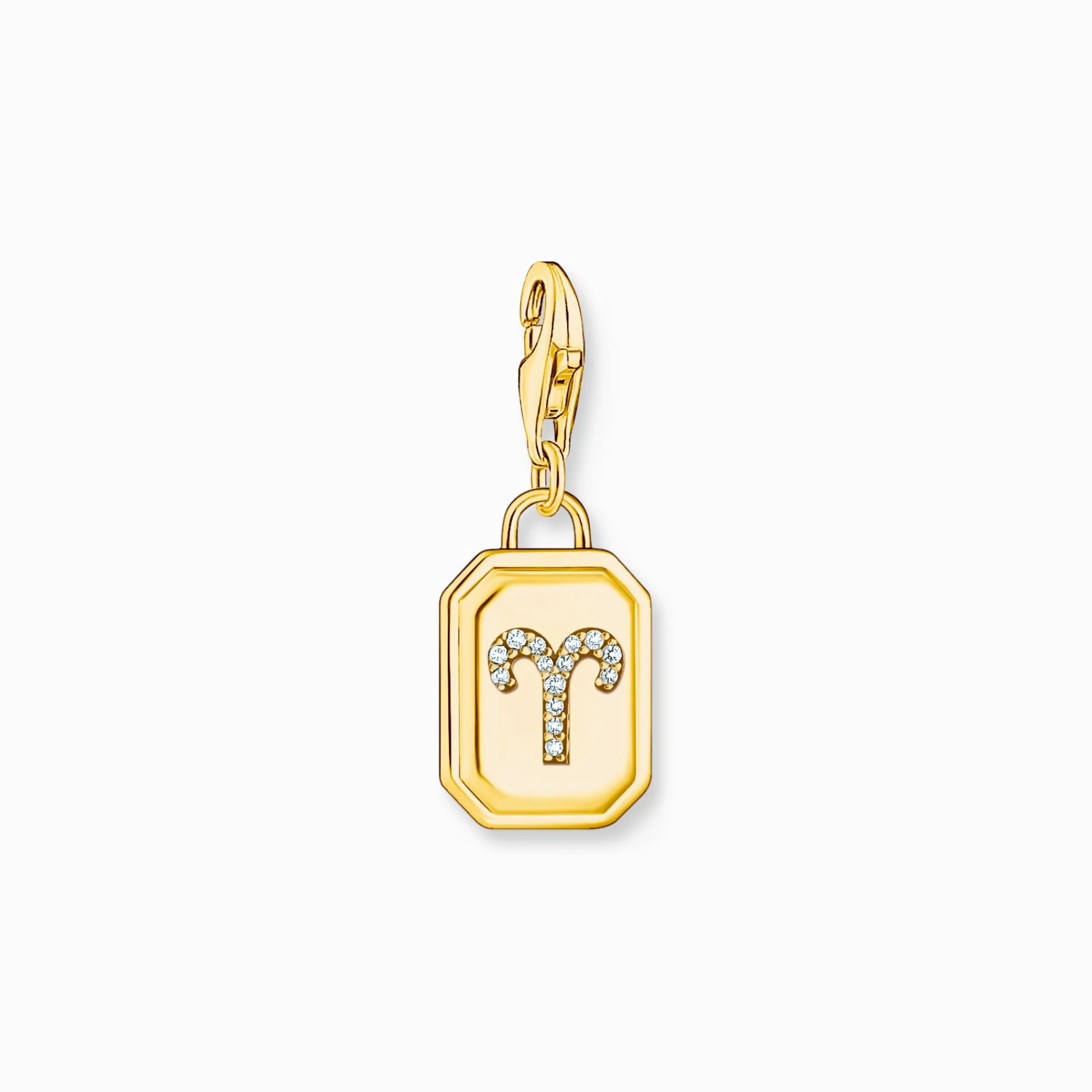 Women THOMAS SABO Charms|Charms-Gold-plated charm pendant zodiac sign Aries with zirconia