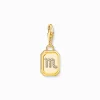 Women THOMAS SABO Charms|Charms-Gold-plated charm pendant zodiac sign Scorpio with zirconia