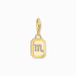 Women THOMAS SABO Charms|Charms-Gold-plated charm pendant zodiac sign Scorpio with zirconia