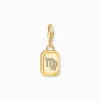 Women THOMAS SABO Charms|Charms-Gold-plated charm pendant zodiac sign Virgo with zirconia