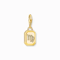 Women THOMAS SABO Charms|Charms-Gold-plated charm pendant zodiac sign Virgo with zirconia
