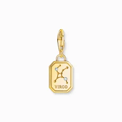 Women THOMAS SABO Charms|Charms-Gold-plated charm pendant zodiac sign Virgo with zirconia