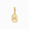 Women THOMAS SABO Charms|Charms-Gold-plated charm pendant zodiac sign Leo with zirconia